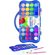 ArtMaster 36 Renk Sulu Boya 23MM 1 Paket Giotto 36 Lı Suluboya Fırça Hediyeli Canlı Renkler Acquerelli Kaliteli Yıkanabilir