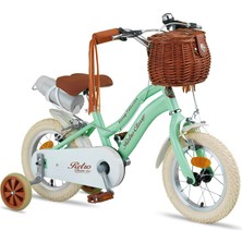 Trendbisiklet Retro Classic Özel Seri, Hasır Örme Sepetli, Deri Elcikli 12 Jant Çocuk Bisikleti, 2-4 Yaş Çocuk Bisikleti (80-95CM), Unisex