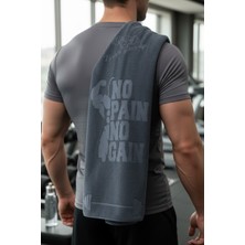 Savessa Spor HAVLUSU-40X100 Cm-Yumuşak Dokulu-Erkek-Fıtness-Pilates-Yoga-Koyu Gri-Ter Emiciliği Yüksek