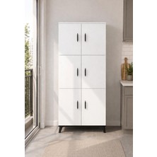 Modenza Mutfak Çok Amaçlı %100 Mdf Balkon Dolabı-Kiler Dolabı-Erzak Dolabı-Banyo Dolabı-Beyaz