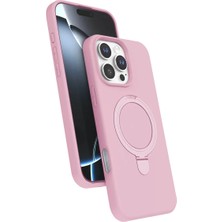 Negok Newface Apple iPhone 16 Pro Max Regal Magsafe Standlı Kapak - Açık Pembe
