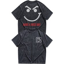 Fuddy Moda Unisex Oversize Bon Jovi Have A Nice Day Sırt Baskılı Yıkamalı Rock Band Temalı Vintage T-Shirt
