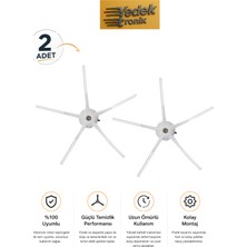 Roborock S5 Max / S5 / S6 / S6 Max / S6 Maxv Uyumlu 2'li Yan Fırça – Beyaz | Robot Süpürge Yedek Parça