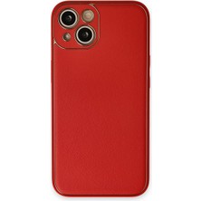 Svoria Store Apple Iphone 14 Plus Kılıf Coco Deri Silikon Kapak - Kırmızı