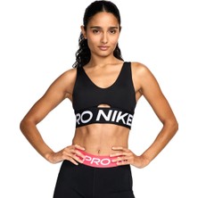 Nike Pro Indy Plunge Bra Bold Kadın Siyah Antrenman Sporcu Sütyeni