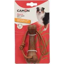 Camon Pp, Bambu ve Ipten Eğlenceli Kemik Şeklinde Köpek Oyuncak 16,5 cm