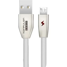 Prativas Konfulon S53 LED Işıklı Micro USB Kablo 1m 3A - Beyaz