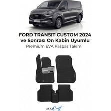 Otocraft Ford Transit Custom Ön Kabin (2024 ve Sonrası) Araca Özel 3D Havuzlu Eva Oto Paspas Ön Kabin Full Set 2 Parça