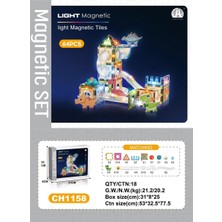 Sinerjim 03-CH1158 7,5 cm Manyetik Bloklar 64 Pcs