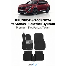 Otocraft Peugeot E-2008 Elektrikli (2024 ve Sonrası) Araca Özel 3D Havuzlu Eva Oto Paspas Full Set 5 Parça