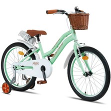 Trendbisiklet Retro Classic 20 Jant Hasır Sepetli Çocuk Bisikleti (6-9 Yaş) Mint Yeşili