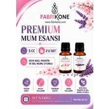 Fabrikone Premium Mum Esansı 5 cc 2'li Set - Japon Kirazı, Lavanta - Soya Wax, Parafin, Jel Wax ve Bal Mumu Uyumlu BKFAB2JKLV5