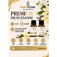 Fabrikone Premium Mum Esansı 5 cc 2'li Set - Vanilya, Yasemin - Soya Wax, Parafin, Jel Wax ve Bal Mumu Uyumlu BKFAB2VNYS5