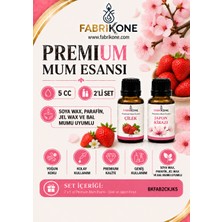 Fabrikone Premium Mum Esansı 5 cc 2'li Set - Çilek, Japon Kirazı - Soya Wax, Parafin, Jel Wax ve Bal Mumu Uyumlu BKFAB2CKJK5