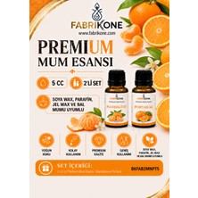 Fabrikone Premium Mum Esansı 5 cc 2'li Set - Mandalina, Portakal - Soya Wax, Parafin, Jel Wax ve Bal Mumu Uyumlu BKFAB2MNPT5