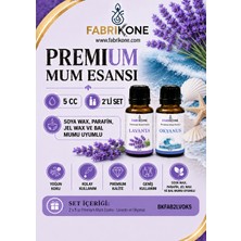 Fabrikone Premium Mum Esansı 5 cc 2'li Set - Lavanta, Okyanus - Soya Wax, Parafin, Jel Wax ve Bal Mumu Uyumlu BKFAB2LVOK5