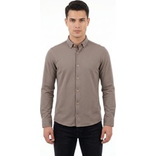 Advante Erkek Spor Slim Fit Uzun Kol Petek Dokulu Gömlek BGL-ST05482