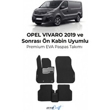 Otocraft Opel Vivaro Ön Kabin (2019 ve Sonrası) Araca Özel 3D Havuzlu Eva Oto Paspas Ön Kabin Full Set 2 Parça
