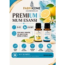 Fabrikone Premium Mum Esansı 5 cc 2'li Set - Limon, Okyanus - Soya Wax, Parafin, Jel Wax ve Bal Mumu Uyumlu BKFAB2LMOK5