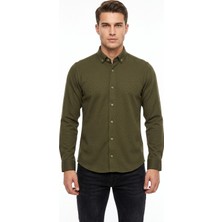 Advante Erkek Spor Slim Fit Uzun Kol Petek Dokulu Gömlek BGL-ST05483