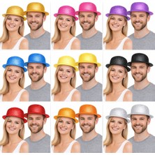 Simli Melon Şapka 9’lu Set - 9 Renk Parti ve Kostüm Şapkası