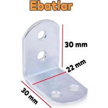 ESBH L Demir Köşebent 30X30X23 mm 5 Adet Mobilya Dolap Köşe Bağlantı Gönye Sabitleme Vida Hediyeli