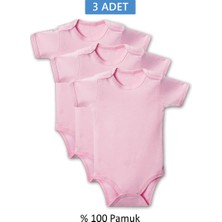 Nemere Pembe Yarım Kol Body Zıbın 2-7 Yaş Çocuklar Için (3 Adet) Alttan Çıtçıtlı Özel Gereksin