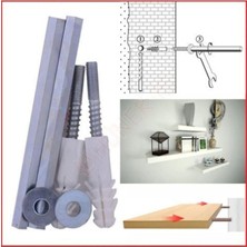 ESBH Gizli Raf Tutucu 14 cm Güçlü Duvar Raf Taşıyıcı Ağır Yük Tipi 1 Takım
