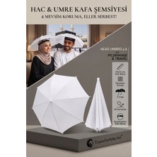 Hac Umre Kafa Şemsiyesi Güneş Koruma Şemsiyesi 2 Adet Beyaz 716267