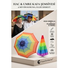 Hac Umre Kafa Şemsiyesi Güneş Koruma Şemsiyesi 2 Adet Raınbow 716266