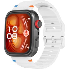 Redmud Teknoloji Huawei Watch Fit 3 / Fit 4 /fit 4/ Fit5 / Fit 5 Pro ile Uyumlu Dalgalı Dikiş Detaylı Silikon Saat Kordonu