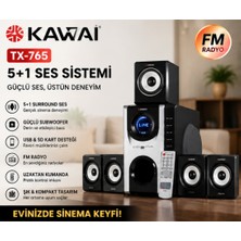 Kawai Kawaı TX-765 5+1 Ses Sistemi Fm Radyo USB Sd Kart Destekli Uzaktan Kumandalı
