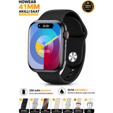 Sonreir Hw Mini 2 Akıllı Saat 41MM Siyah 7 Kordon Bluetooth Watch iPhone Android Huawei Uyumlu 9-10-11