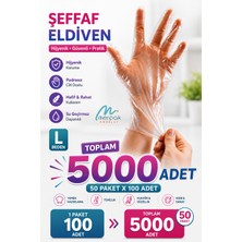 Merpak Ambalaj Şeffaf Eldiven 5000 Adet Hışır Poşet Eldiven Kullan At Eldiven Tek Kullanımlık Eldiven