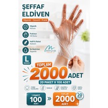 Merpak Ambalaj Şeffaf Eldiven 2000 Adet Hışır Poşet Eldiven Kullan At Eldiven Tek Kullanımlık Eldiven