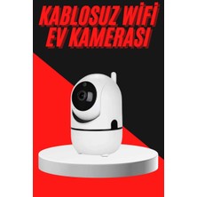 Baby Kamera Kablosuz 720P Beyaz 360 Derece Wifi Kamera Full Hd 1080P Nemere