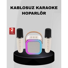 Taşınabilir Karaoke Hoparlör Bluetooth 5.0 ve Çift Mikrofonlu Nemere