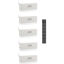 ock concept 5 Adet Cuppon Sp 22 Panjur Giyotin Pergola Alıcısı ve 1 Adet Stilo 5 Kanallı Grup Kumanda Seti