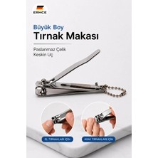 ERHCE Solingen Ocean Büyük Boy Paslanmaz Çelik Ayak Tırnak Makası Keskin Uç 1 Adet