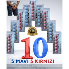 H-Bir Store KOB_RA_130_MG 6'lı x 10 Dizi ( 5 Mavi - 5 Kırmızı ) Erkeklere Özel Avantajlı Set GECIKTIRIÇI60_HA'P Süper Etki Geç Gelmeye Yardımcı ve SERTLESTIRIÇ_I60 GIZLIPAKETT_CIÂLIS9_LIFTÂ7_VIÂGR_A9_20MG_5_100