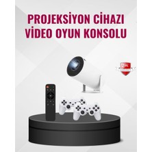 Kablosuz Mini Projeksiyon Cihazı Oyun ve Film Için Taşınabilir Ev Sineması Nemere