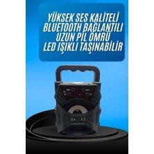Nemere Işıklı Bluetooth Hoparlör Ses Bombası Taşınabilir Yüksek Ses Kaliteli Radyo Özelliği Nemer