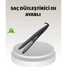 Dijital Ekranlı Isı Ayarlı Saç Düzleştirici –  Titanyum Plaka, Seyahat Dostu Tasarım Nemere