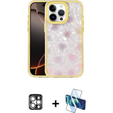 Marsilyan™- iPhone 16 Pro Max Kılıf Odak Prime - Siyah 3D Antistatik Seramik Nano Ekran Koruyucu + Pvd Metal Kamera Lens - Gs