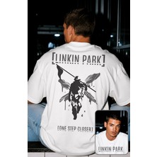 Fuddy Moda Unisex Oversize Linkin Park One Step Closer Sırt Baskılı Rock Band Tişört