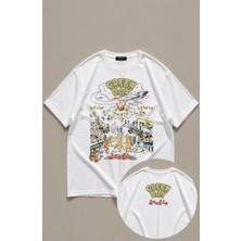 Fuddy Moda Unisex Oversize Green Day Dookie Ense Baskılı Punk Rock Band Tişört