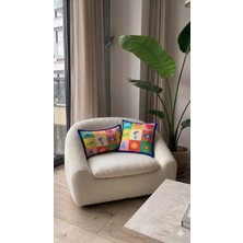 Rahan Design Renkli Çift Taraflı Dekoratif Süet 2li Kırlent Kılıfı Seti - 30X50/43X43CM - Doğa Temalı Kırlent Kılıfı Seti
