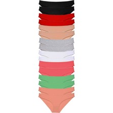 Modanı Seç 16 Adet Süper Eko Set Likralı Kadın Slip Külot 8 Renkli