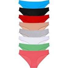 Modanı Seç 8 Adet Süper Eko Set Likralı Kadın Slip Külot Set 3
