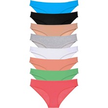 Modanı Seç 8 Adet Süper Eko Set Likralı Kadın Slip Külot Set 7